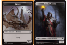 Demon // Human Cleric Double-Sided Token - Foil